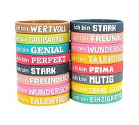 ZWTPGKRD Braccialetti colorati in silicone per atmosfere positive resistenti al sudore per palestra attività all'aperto ispirazione quotidiana braccialetti in silicone colorato, Misura unica, come