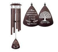 ZWTPGKRD Cavigliera da giardino in alluminio da 81,9 cm, con incisione a forma di cuore e supporto per foto per un'atmosfera tranquilla all'aperto, portico Carillon