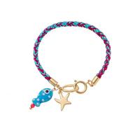 ZWTPGKRD Collana da polso leggera con ciondolo a forma di pesce portafortuna multicolore in tessuto intrecciato, idea regalo simbolica per fortuna, speranza, Misura unica, come descritto