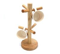 ZWTPGKRD Creativo 6-Coffee Mug Tree Holder Tazze & Tea Cup Storage Rack Titolari di legno Portagioie Cucina R Rack