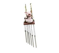 ZWTPGKRD Dipinto a mano Animale Resina Venti Chimes Elegante Resina Animale Venti Carillon Accessorio Per Migliorare Naturali Decori Esterni Aste di Alluminio Vento