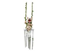 ZWTPGKRD Dipinto a mano Animale Resina Venti Chimes Elegante Resina Animale Venti Carillon Accessorio Per Migliorare Naturali Decori Esterni Aste di Alluminio Vento
