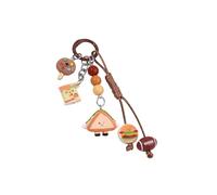 ZWTPGKRD Fantasioso Hamburger Cookie Piano Codice Cerchio Morbido Colofonia Bag Deck Bella Trattare Moda Aggiunta Vacanza Innovazione Cibo Keytag, Q1934 1