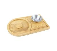 ZWTPGKRD Il set di bordi in bambù naturale include un piatto condimento per cocktail di precisione, guarnire e barista in bambù sale Rimmer per bicchieri da margarita