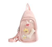ZWTPGKRD Itabagbag - Zaino convertibile a tracolla, trasparente, da donna, Itabag, borsa a tracolla da donna, Rosa: Big Bag, As shown in the picture (error 1-1546cm)