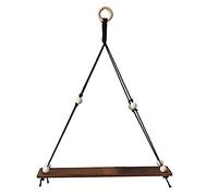 ZWTPGKRD Mensola da parete in legno in corda di cotone altalena per piante e vasi da fiori Supporto da appendere a parete in