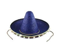 ZWTPGKRD Mexicanos Sombrero Cappello di paglia fatto a mano, stile hawaiano, cappello di paglia con pompon bianchi