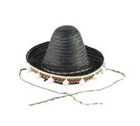 ZWTPGKRD Mexicanos Sombrero Cappello di paglia fatto a mano, stile hawaiano, cappello di paglia con pompon bianchi