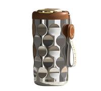 ZWTPGKRD Moda Tazza di Ceramica 410ML Display Temperatura Isolato Bevanda Tazza A tenuta stagna Viaggio Silicone Pad Acciaio Inox Ceramica
