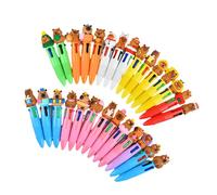 ZWTPGKRD Multi funzionale 4 colori Hydrochoerus Penna a sfera Set Cartoon Multicolore Scrittura liscia per Studio e Home Press Type Oil