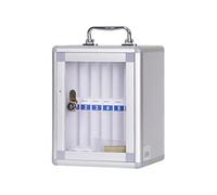 ZWTPGKRD Multi Slot Trasparenza Porta Telefono Scatola di Immagazzinaggio In Lega di Alluminio Fissato A Parete Organizzatore Sicuro Per Scuole Uffici Armadietto Di