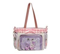 ZWTPGKRD Oversize Clear PU Borsa Senza Casa Per Cartoon Ammiratori Pendolari Clienti Permanente Semplice Neat Flessibile Cartoon Merch Display Bag, Viola, One Size