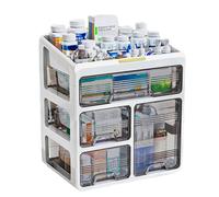 ZWTPGKRD Scaffale cosmetico di stoccaggio dei pp con i compartimenti multipli per l'organizzazione efficiente adatto per lo scaffale di stoccaggio cosmetico del desktop o di uso professionale