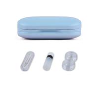 ZWTPGKRD Scatola per lenti da viaggio, alla moda, per lenti e contatti, accessori per uso quotidiano e da viaggio, Azzurro