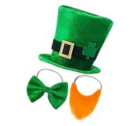 ZWTPGKRD Set di 3 pezzi per il giorno di Patrick, tra cui cappello a cilindro, fiocchi, cravatta e accessori per feste di gruppo e abbigliamento familiare