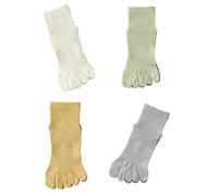 ZWTPGKRD Set di 4 paia di calzini da allenamento in cotone rinforzato traspirante con tecnologia separatore per dita dei piedi Sport Pack Split Toe Set di cotone