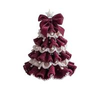 ZWTPGKRD Set di ornamenti natalizi all'uncinetto, include filo di istruzioni per bambini e adulti, albero fatto a mano, decorazione per la casa, set all'uncinetto adatto ai principianti