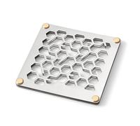 ZWTPGKRD Sottopentola da campeggio a doppio strato in acciaio inox con design ventilato resistente al calore e accenti in ottone per cucinare all'aperto