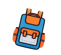 ZWTPGKRD Zaino 3D stile anime disegno 2D zaino scuola zaino casual scuola materna libro per bambini e studenti libro per bambini, Blu