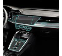 ZWTYSS Pellicola per interni dell'auto Cruscotto Console centrale Pellicola protettiva in TPU trasparente resistente ai graffi, per Audi A3 8Y S3 2020-2025