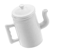 ZWWAAZHF Design classico 1/12 case delle bambole Bollitore da caffè in metallo coperchio incernierato in miniatura mobili da cucina accessorio in miniatura bollitore in metallo case delle bambole