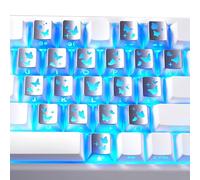 ZWWAAZHF Ergonomico Originale Altezza 21, Lato Argento Inciso | Trasparenti Butterfly Love Keycaps che offrono una digitazione confortevole e una riduzione dell'affaticamento