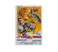 ZWWHUG Stampa artistica da parete su tela con scritta "The 7th Voyage of Sinbad", per camera da letto, soggiorno, camera da letto, senza cornice, stile 60 x 90 cm