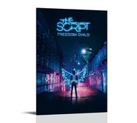 ZWWHUG Stampa artistica da parete su tela con scritta "The Script Freedom Child", decorazione artistica da parete per camera da letto, soggiorno, camera da letto, con cornice, stile 40 x 60 cm