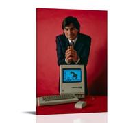 ZWWHUG Steve Jobs - Tela artistica da parete estetica decorativa per camera da letto, soggiorno, camera da letto, con cornice, stile 20 x 30 cm
