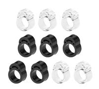 ZWWOGE 10 Pezzi Fermaporta Maniglia Bianco e Trasparente, Ferma Porta in PVC, Gommini Paracolpi, Protezione Maniglia Porta ad Alta Elasticità, Protezione di Pareti e Mobili, Ø18mm