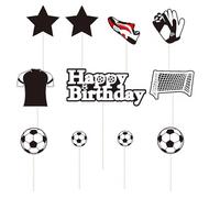 ZWWOGE 11 Pcs Decorazioni Torta Compleanno, Decorazione Torta Calcio, Feste A Tema Calcio Cake Topper, Cupcake Topper Decorazione Torta per Ragazzo Compleanno Del Capretto, Torta Scenografica