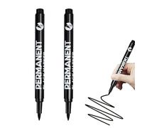 ZWWOGE 2 Pcs pennarello indelebile nero Marker 2mm Wire Width for Painting, Wood, Glass, Ceramic, Canvas, Black Paper,pennarelli neri