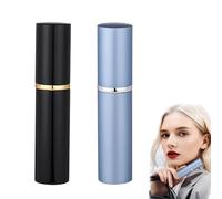 ZWWOGE 2 Pezzi Porta Profumo de Viaggio,Mini Atomizzatore Profumo Ricaricabile Inferiore, Portable Nebulizzatore Profumo Anti-Perdite con Tappo Protettivo per Viaggi, Donne e Uomini