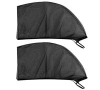 ZWWOGE 2 Pezzi Zanzariera auto Protezione Solare Finestrino Laterale Universale Calza Parasole Auto con Protezione dai Raggi UV Zanzariera Ventilata per Finestrini Auto per il 95% Delle Auto (Nero)