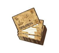 ZWWOGE 20 biglietti d'invito per compleanno per ragazzi con design di mappa del tesoro dei pirati Inviti di compleanno perfetti per cacce al tesoro feste di carnevale e feste a tema pirati spille