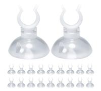 ZWWOGE 20 Ventose Trasparenti 3cm per Acquario, Supporto Riscaldatore/Filtro con Suzione Forte, Accessorio Illuminazione per Tubi e Termometri Subacquei