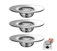 ZWWOGE 3 filtri di scarico per lavello in acciaio inox, filtro lavandino, filtro per lavello cucina (7,2 x 3,8 x 1,8 cm)