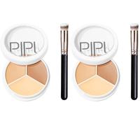 ZWWOGE 3in1 Palette Concealer,Correttore Astra,Correttore Crema,Full Coverage Concealer,Viso Correttori Makeup,Cream Palette,Contorni Evidenziati, Impermeabile a Lunga durata (Confezione da 2)