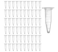 ZWWOGE 60 Pezzi 1.5 ml Laboratorio Provette Plastica Trasparente con Coperchio, Provetta Urine per Analisi, Micro Provette da Laboratorio Conical Centrifuge Tubes, per Esperimenti