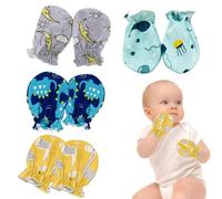 ZWWOGE Guanti da Bambino Antigraffio,Muffole Neonati,4 paia Guantini Neonato Antigraffio, Guanti Cotone Bambina, Guanti Neonato Antigraffio Estate, Guanti Da Bambino Per 0-6 Mesi Neonati E Bambine