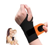 ZWWOGE Nero e arancione tutore per tunnel carpale, protuberanze integrate, Unisex Adatto per mano destra e sinistra Sport e fitness, fascia elastica polso