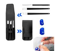 ZWWOGE Set Professionale di 3 Lime per Unghie con 2 Proteggi-Dita - Lima in Acciaio Inossidabile per Unghie Spesse e Dure, Cura delle Unghie Efficace per Donne e Uomini