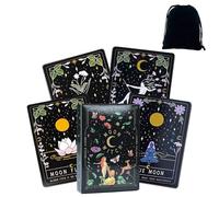 ZWWOGE Tarocchi,Carte Tarocchi,Imparare Tarot Deck di Lettura Facile e Veloce,Carta Oracolo della Strega della Luna,Tarocchi Carte