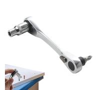 zwxqe 1/4 Inch Ratchet Wrench, Small Double Headed Hand Wrench, Angled Screwdriver Tool, Estensione Bit Holder, Compact Drive Socket For Tight Spaces and Precision Repair Work