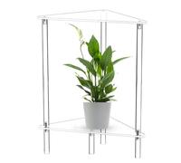 zwxqe Acrylic Table - Trasparente Side for Modern Storage, Small Space Corner Use with Decorative Function, Triangolo Nightstand Shelf for Bedroom Kitchen Living Room Bathroom