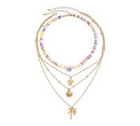 zwxqe Beach Necklace, Starfish Neck Jewelry, Waterproof Pendant, Stylish Adjustable Trendy Necklace for Bridesmaids Daily Wear Birthdays Casual Outfits Weddings Vacations