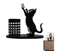 zwxqe Black Cat Pencil Holder, Black Makeup Brush Storage Organizer, Cute Pen Holder - Creative Art Supply Organizer and Desktop Centerpiece, Adorable Decoration Pen Cups for Home Studio