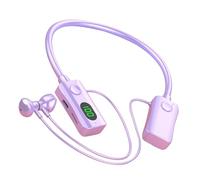 zwxqe Blue-Tooth Neckband Headset, Digital Display Wireless Earbuds, Headphone Wireless Neckband, LED Display Screen Earphones - Ideale per corsa, camminata, guida e ciclismo