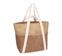 zwxqe Borse da spiaggia con cerniera, impermeabili e sabbiose, ideali per la conservazione del sole, slippers, towels, telefoni e camicie, cachi., Se référer au descriptif