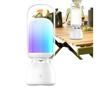 zwxqe Camping Lantern with Speaker, Tent Light Device, 9.45x3.48 Inches Portable Ambience Lamp, Wireless Illumination Unit 3 Levels of Brightness Control for Garden Porch Indoor Use